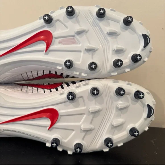 Size 14.5 Nike Lunarbeast Elite TD Football Cleats White Navy Red 847588-419